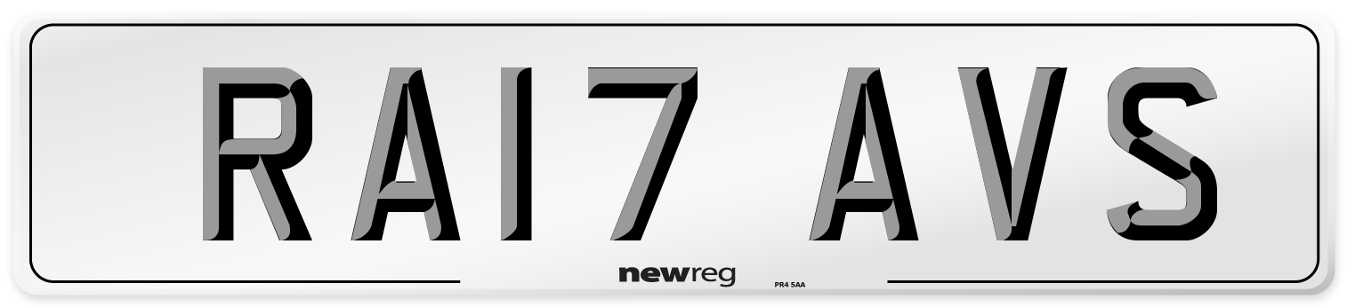RA17 AVS Number Plate from New Reg